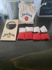 Jim Beam Gift Box Mini Tabletop Desktop Cornhole Game Corn Hole Bags