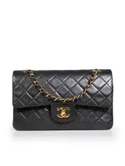 1991-94 Black Lambskin Double Classic Flap