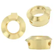 14K Yellow Gold Round Pre Seated Bezel Slide Pendant Setting 0.05ct - 2.00ct USA
