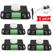 5xDC 12V 24V Auto Body Infrared PIR Motion Sensor Switch Lamp LED Light Control