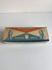 Vintage Madonna Religious Votive Candles with Original Box by Gallo Brooklyn