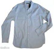NWT Theory Two Front Patch Pockets Slim Fit Cotton Sport Shirt