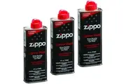 3x Zippo Premium Lighter FLUID Cigarette Genuine Petrol Refill 125ml