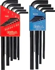 Eklind 10222 13pc SAE and 9pc Metric L-Key Allen Wrench Sets - USA MADE