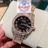 在飛比找蝦皮購物優惠-Rolex 勞力士男錶 滿天星全鑲鑽款日誌系列腕錶 石英機芯
