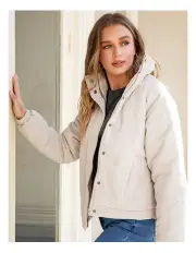 [Foxwood] Rosalee Cord Jacket in Mushroom