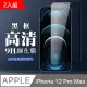 【IPhone 12 PRO MAX】 全覆蓋鋼化玻璃膜 黑框高清透明 5D保護貼 保護膜 防指紋防爆-2入組