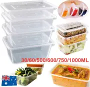 Take away Containers Food Plastic Lids Bulk 35/60/500/650/750/1000ml Sauce Cups