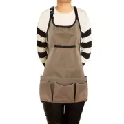 Gardening Apron Potting Shed Aprons Greenhouse Accessories w/ Pockets for Women