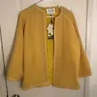 NWT new w tags Oscar de la Renta Open Wool Blazer 2 lined Micro waffle knit $455