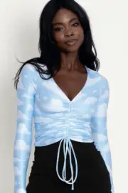 BlackMilk Cloud Nine Stung Up Long Sleeve Top Small NEW