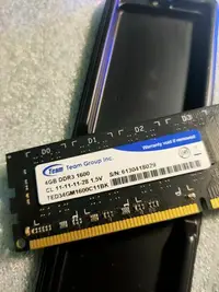 在飛比找Yahoo!奇摩拍賣優惠-TEAM 十銓 DDR3 1600 4G 桌上型記憶體 貼心