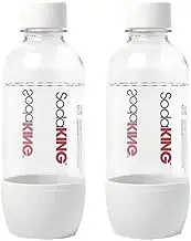 2PK SodaKING Classica 500ml Carbonating Bottle F/Drink Sparkling Soda Maker WH, White