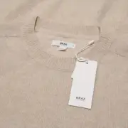Brax NWT Rick II Pullover Crew Neck Sweater Size Medium Beige Wool Blend