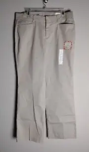 Dockers Khaki Truly Slimming Sure Fit Women's Metro Trouser Pants 14M NWT