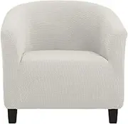 Universal Non Slip Armchair Slipcover - Jacquard Fabric Chair Protector Cover(White1)