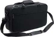Bb Clarinet Case Gig Bag Backpack Box Water-Resistant 600D Foam Cotton Padding with Adjustable Single Shoulder Strap ALKOY