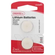 Leader CR2032 3V Lithium Batteries, 2 Pack 096295125450VL
