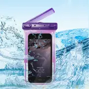 Universal Waterproof Bag With Comb Mirror Transparent Window For Cell Phone Under 6 Inch 21800 WHITE