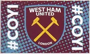 West Ham United FC COYI Flag (UK Size: One Size) (Claret Red/Sky Blue)