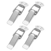 4Pcs Steel Spring Loaded Toggle Latch 4.3 Inch, Silver Tone