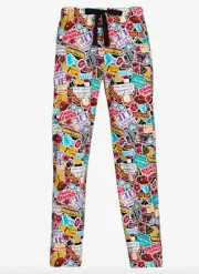 NEW PETER ALEXANDER MENS STRANGER THINGS STICKERS FLANNELETTE PJ PANTS M P$79.95