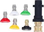High Pressure Washer Gun Adapter 5pcs Nozzles Set Karer K2 K3 K4 K5 K6 K7 Quick Connector Effective Cleaning