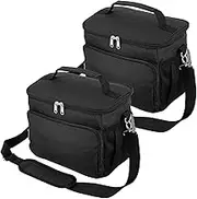 2Pack Insulated Lunch Bag for Men Leakproof Thermal Lunch Box with Adjustable Shoulder Strap for Work, Office, School, Outdoor, Picnic (2Pcs)