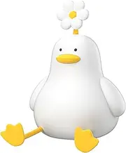 Lancoon Cute Duck Night Light LED Squishy Animal Novelty Lamp with 30 Minutes Timer 3 Level Dimmable Soft Silicone Warm Lighting USB Rechargeable for Kids Baby Toddler Decor Bedroom Living Room