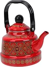 WEKADRIN Household Enamel Teapot Retro Kettle for Induction Gas Stoves Portable Water Heating Pot Stylish Design for Tea Safe Material