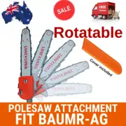 ROTATABLE POLESAW CHAINSAW HEAD W/BAR+CHAIN BRUSHCUTTER FOR Baumr-AG MTM
