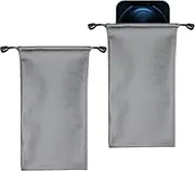 2 Pack Cell Phone Sleeves Phone Pouch Bag with Drawstring Closure Compatible for Galaxy S23 S22 Ultra S21 S20 FE S23+ S22+ A03s A13 A52 53 iPhone 14 13 12 Pro Max OnePlus 11 10 Pro Pixel 7 6 Pro
