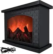 Fireplace Lantern Simulation Log Fire Place Lantern USB or Battery Powered Fire Lamp Realistic LED Fireplace Lantern Reusable Touch Switch Fireplace Light for Home Courtyard Christmas Decorat