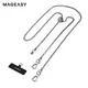 MAGEASY 時尚機能金屬鏈手機掛繩 可調式鏈長 金屬鏈掛繩/掛繩夾片組