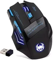 Wireless Mouse2400DPI7 Buttons2.4G Computer MouseUSB LED Wireless Gaming Mous...