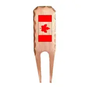 Canadian Flag Forged Copper Divot Repair Tool by Sunfish Golf