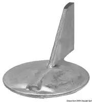 OSCULATI Zinc Fin Anode Rightward Bend 100/220 Hp