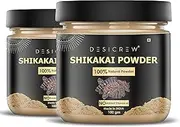 DESICREW Natural & Pure Shikakai Powder For Natural Texture & Colour, Nourishment, Strong, Shiny, Silky,Healthy Scalp, Dandruff & Spilt Ends Free Hair Pack 200 GM