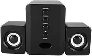 Combination Speaker, D-202 Computer Speaker USB Powered 5V 2.1 Stereo Bass for IPad//Tablet/Phone/Laptop/Desktop