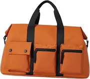 QSTDGVPW Duffle Bag Gym Bag Waterproof Men Women Multipurpose Weekender Tote for Sports Gym, Orange