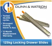 610mm 125kg Locking Drawer Slides Fridge Runners 250lb 24" Trailer