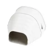 Fortress® Line Set Cover - 3-1/2" - End Fitting - White