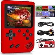 Handheld Game Consoles, Retro Mini Game Player with 400 Classic FC Games, 3-Inch Color Screen Support for Connecting TV & Two Players, 1020 mAh Rechargeable