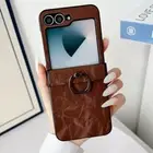 Folding Case For Samsung Galaxy Z Flip6 Flip5 Flip4 Shockproof Ring Holder Cover