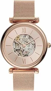 [FOSSIL] Women's Rose Gold Stainless Steel Carlie Analogue Watch, 35mm