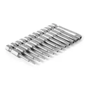 12Pack Magnetic Tamper Security Drill Bit Torx Screwdriver Flat Head 1/4" Hex