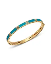 Roberto Coin 18K Yellow Gold Diamond Love in Verona Ceramic Enamel Bangle Bracelet