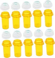 10Pcs Small Plastic Pill Vials with Resistant Caps Durable Orange Travel Medicine Containers for Pill Storage and Organizing Small Items Versatile and Lightweight Design