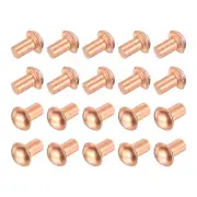 30 Pcs 13/64" x 5/16" Round Head Copper Solid Rivets Fasteners