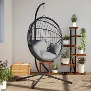 Hanging Egg Chair Stand Anthracite Steel vidaXL